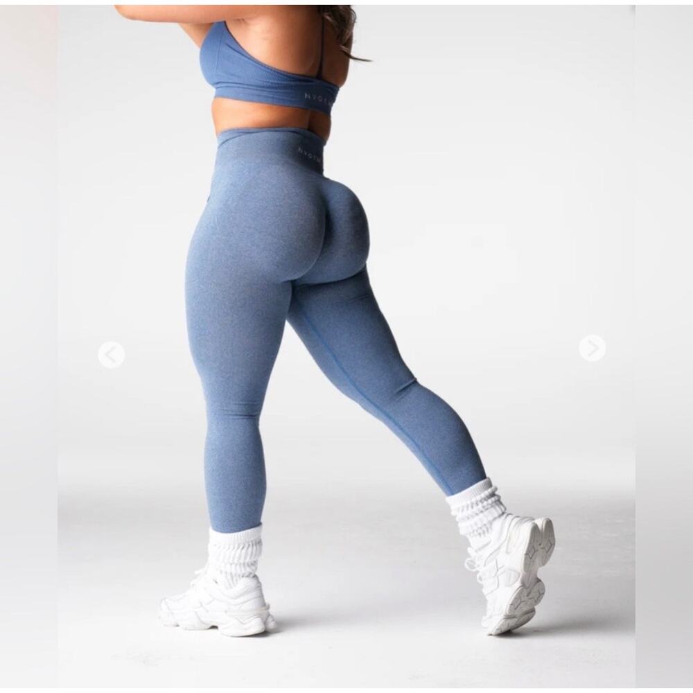 NVGTN Blue Seamless Leggings Size M